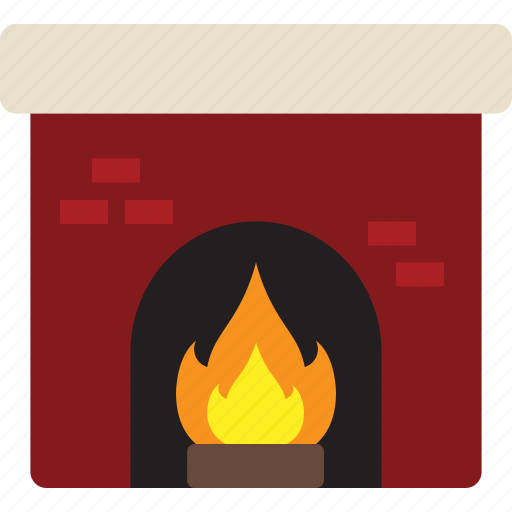 Fireplace, mantle, fire, hearth, fire place icon - Download on Iconfinder