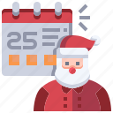 date, santa, christmas, calendar, day, claus, countdown
