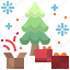 decoration, christmas, gift, box, pine, tree 