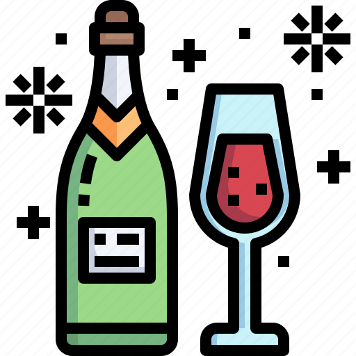Drinks, party, champagne, alcoholic, celebration, bottle icon - Download on Iconfinder