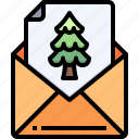 xmas, tree, card, christmas, postcard, greeting