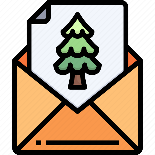 Xmas, tree, card, christmas, postcard, greeting icon - Download on Iconfinder