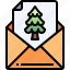 xmas, tree, card, christmas, postcard, greeting 
