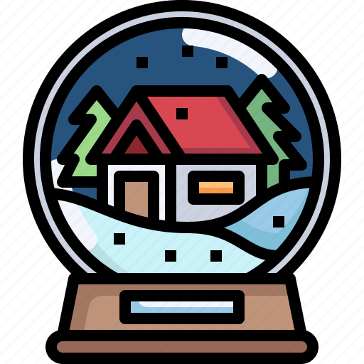 Home, snow, globe, christmas, ornament icon - Download on Iconfinder