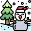 snowman, xmas, tree, christmas, holidays, pine, winter 