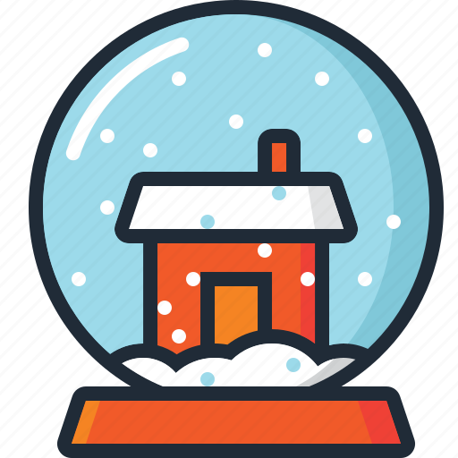 Ball, christmas, decoration, house, snow, snow globe, xmas icon - Download on Iconfinder