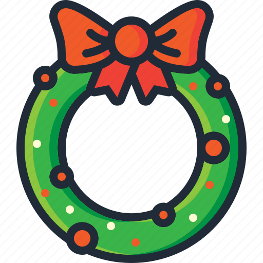 Bow, christmas, decoration, garland, ornament, wreath, xmas icon - Download on Iconfinder