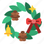 wreath, christmas, decoration, holiday, ornaments 