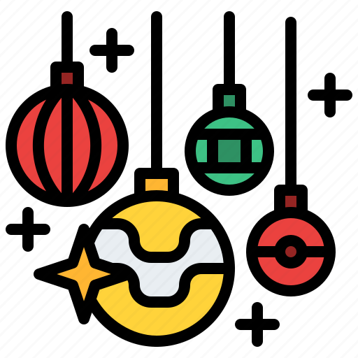 Christmas, balls, ornaments, baubles, decoration icon - Download on Iconfinder