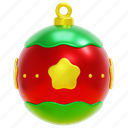 christmas, ball, xmas, bauble, new, year, ornament, holiday, 3d 