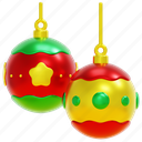 christmas, balls, xmas, baubles, new, year, ornament, holiday, 3d 