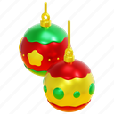 christmas, balls, xmas, baubles, ornament, new, year, holiday, 3d 