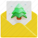 christmas, card, xmas, mail, letter, envelope, 3d