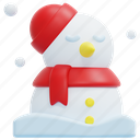 snowman, snow, winter, cold, christmas, xmas, shapes, 3d 