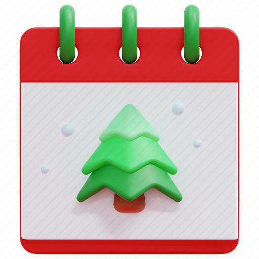 Christmas, day, xmas, calendar, new, year, celebrate 3D illustration - Download on Iconfinder