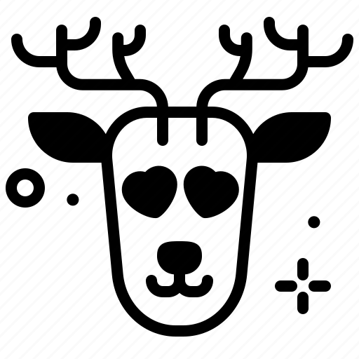 Deer, love, christmas, xmas, holiday, emoji icon - Download on Iconfinder