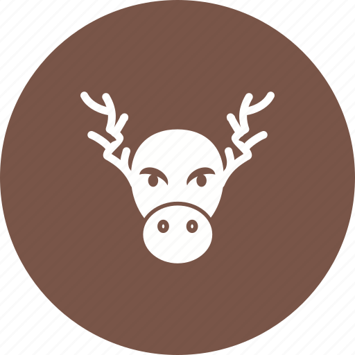 Decoration, home decoration, hornes, moose, portrait, xmas, christmas decoration icon - Download on Iconfinder