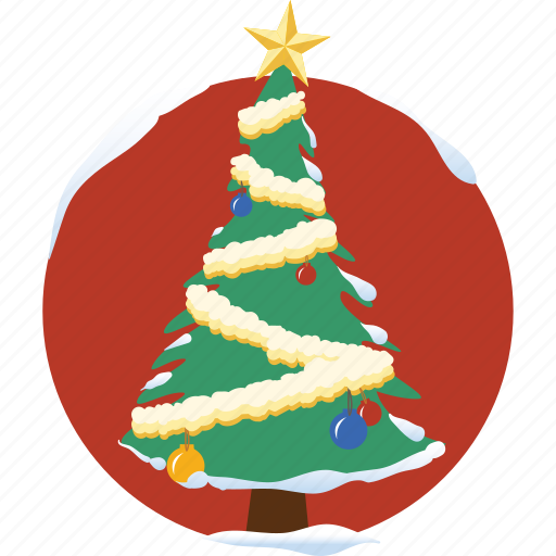 Snow, tree, xmas, decoration, winter, star, christmas tree icon - Download on Iconfinder
