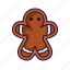 chocolate, christmas, cookie, gingerbeard, man 