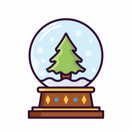Christmas, decoration, glass, globe, snow, tree, winter icon - Download on Iconfinder