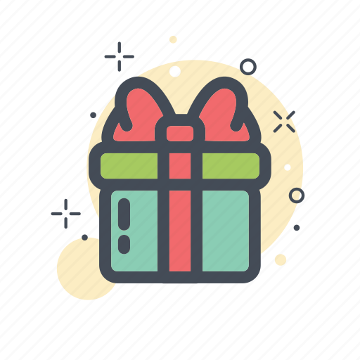 Box, christmas, collor, filled, gift, line icon - Download on Iconfinder