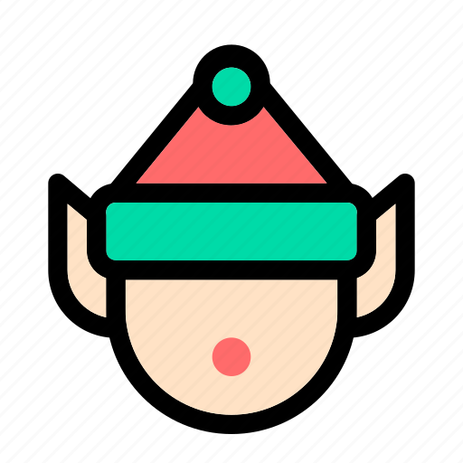Christmas, elf, gnome, head, lilliputian, midget, x-mas icon - Download on Iconfinder
