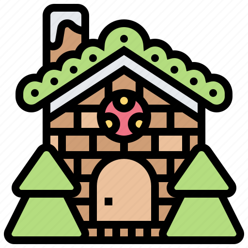 Christmas, cookies, decorated, gingerbread, house icon - Download on Iconfinder