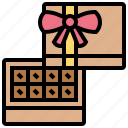 box, chocolate, gift, holiday, present 