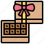 box, chocolate, gift, holiday, present 