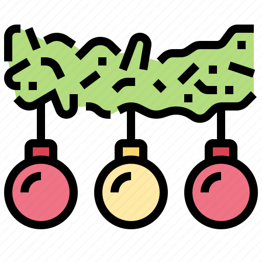 Balls, christmas, decoration, lametta, tinsel icon - Download on Iconfinder