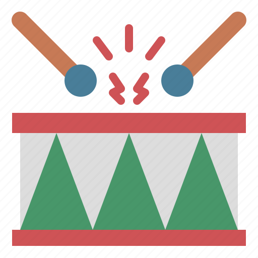 Christmas, drum, drumstick, music, orchestra icon - Download on Iconfinder