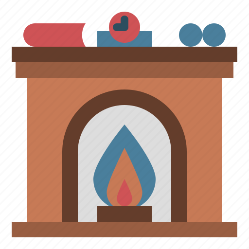 Christmas, fireplace, home, warm, fire icon - Download on Iconfinder