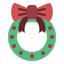 christmas, wreath, ornament, xmas