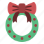 christmas, wreath, ornament, xmas 