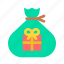 christmas, gift, gift bag, present, santa claus, santa’s gift, x-mas 