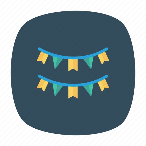 Bunting, celebration, decoration, party icon - Download on Iconfinder