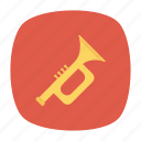 instrument, music, party, trumpet