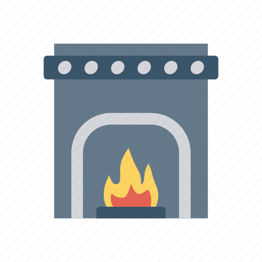 Chimney, firehouse, flame, winter icon - Download on Iconfinder
