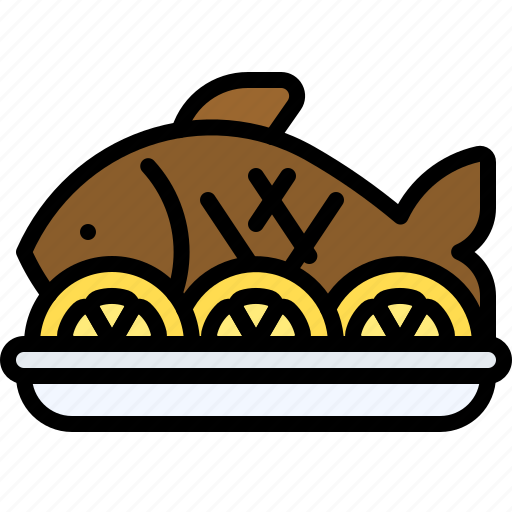 Christmas, food, fish, grilled, baked, dish, dinner icon - Download on Iconfinder