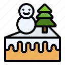 christmas, food, xmas cake, snowman