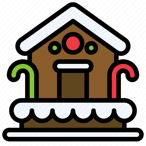 Christmas, food, xmas, gingerbread cake, decoration, gingerbread house icon - Download on Iconfinder