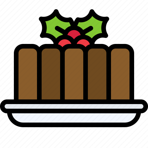 Christmas, food, chocolate, caramel, pudding, cake icon - Download on Iconfinder
