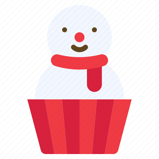 Christmas, food, snowman, cupcake, xmas icon - Download on Iconfinder