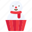 christmas, food, snowman, cupcake, xmas 
