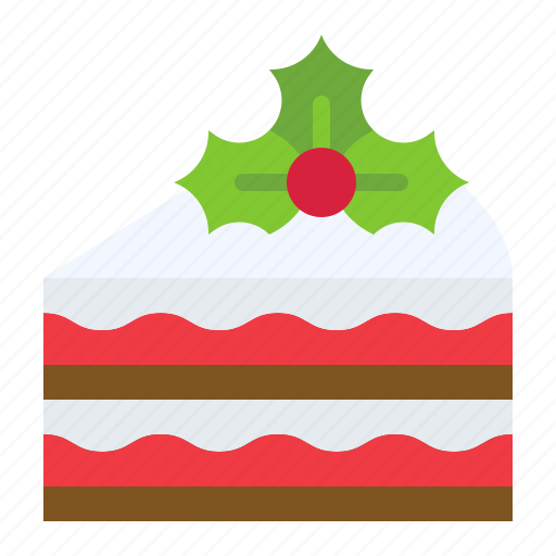 Christmas, food, devil cake, layer cake, velvet cake icon - Download on Iconfinder