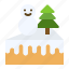 christmas, food, cake, piece, snowman, bakery, xmas 