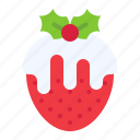 christmas, food, strawberry, strawberrie, fondue, white chocolate, sugar coating