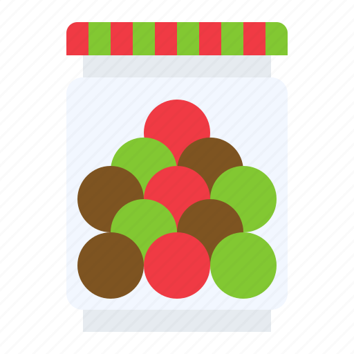 Christmas, food, candy jar, retro, sweets icon - Download on Iconfinder