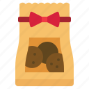 christmas, food, cookie, biscuit, bag, gift, xmas