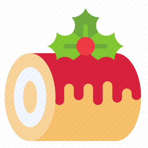 Christmas, food, yule, log cake, bakery, holiday, xmas icon - Download on Iconfinder